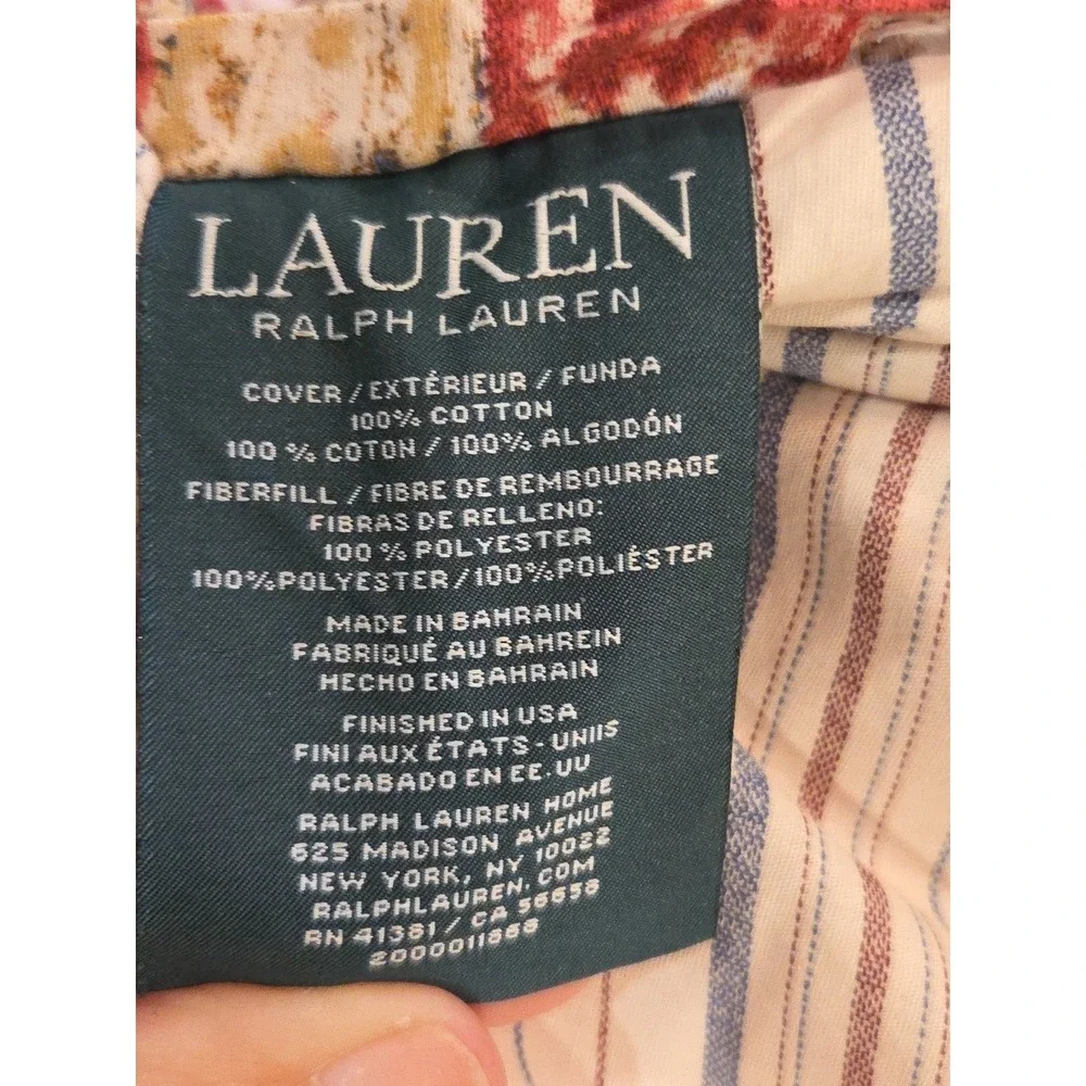 Vtg 90s Y2K Lauren Ralph Lauren LRL Heritage Paisley Striped Comforter KING